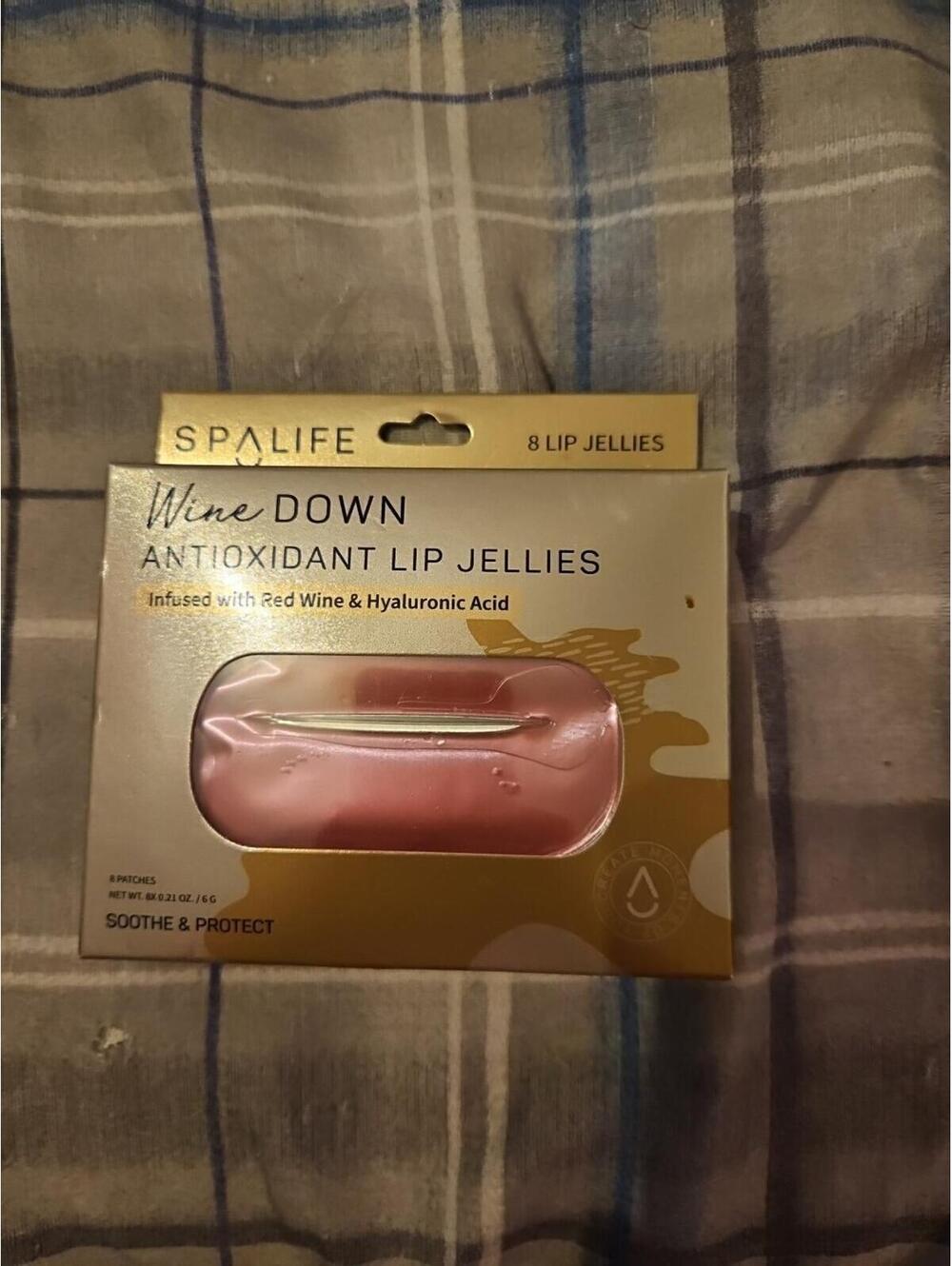 Spa life Lip Mask Wine Down Antioxidant Jellies Infused w  Red Wine Hyaluronic